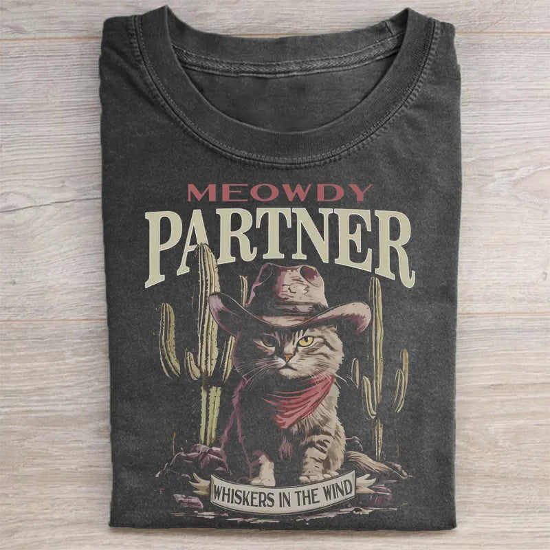 Meowdy Partner Cowboy Cat T-Shirt