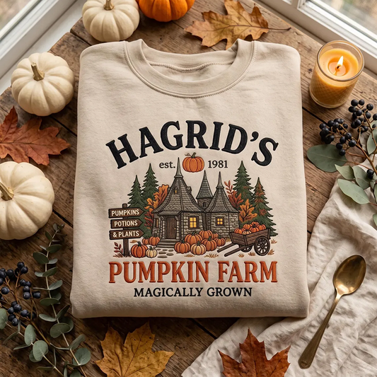 Embroidered Fall Crewneck T-shirt