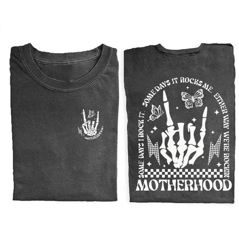 Motherhood Rock Skeleton T-shirt