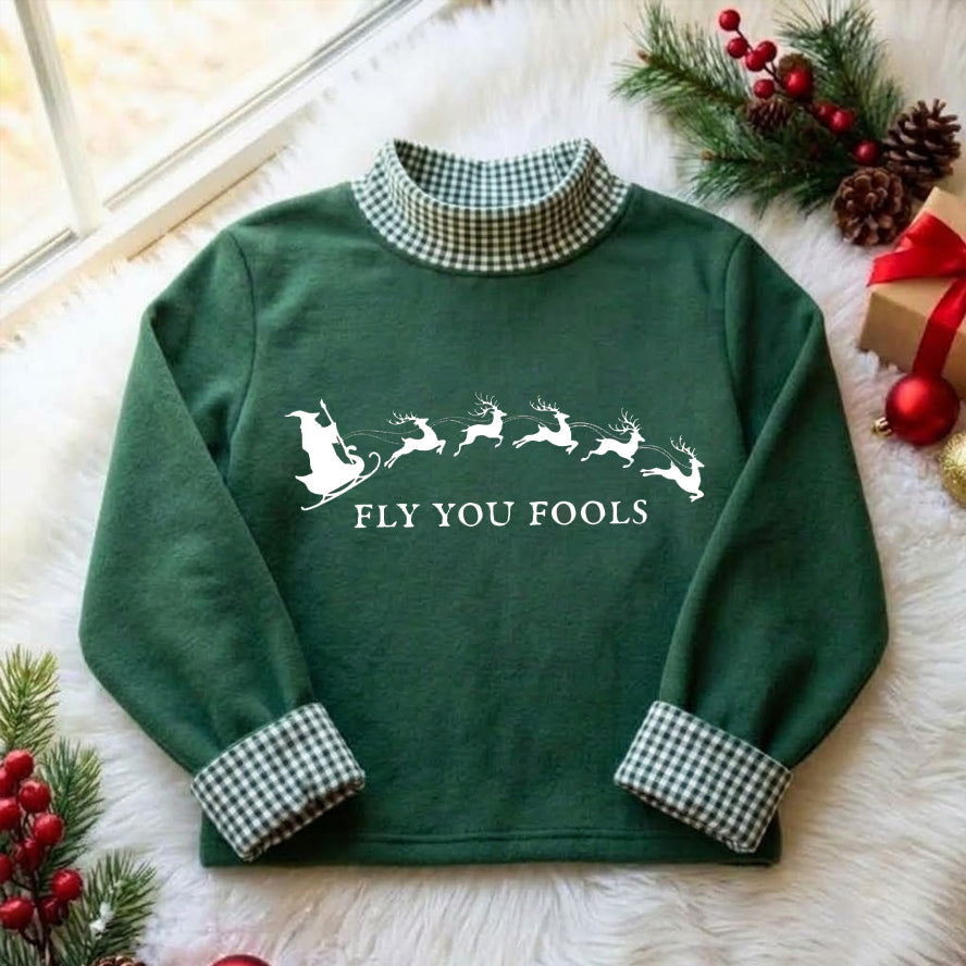 Funny Wizard Sleigh Christmas Sweatshirt