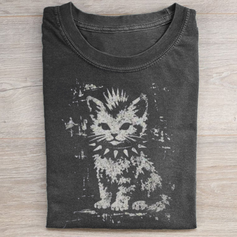 Vintage Funny Cat T-shirt